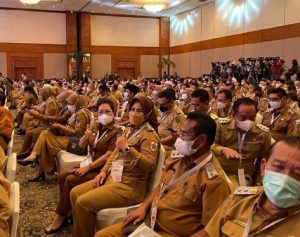 Walikota Kotamobagu saat menghadiri pengarahan Presiden Jokowi