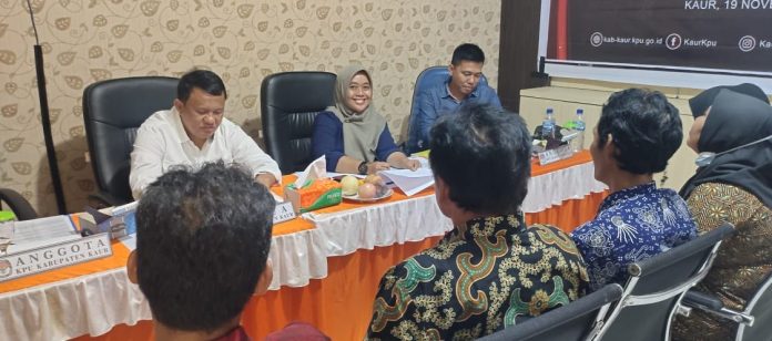 Kegiatan test wawancara Calon anggota PPS Pemilu serentak tahun 2024 mendatang. Kegiatan tersebut dilaksanakan di Kantor KPU Kabupaten Kaur, Kamis (19/1/2023). FOTO : PACHROUL