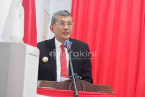 Pj Bupati Buteng, Muhammad Yusup saat membacakan Pidato. Foto : Muhammad Shabuur / InfoKini.News