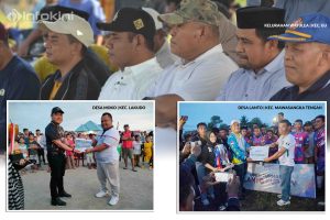 Ketua Umum KONI Kab. Buton Tengah saat menghadiri sejumlah penutupan turnamen yang digelar dibeberapa kecamatan di Buton Tengah. Foto.Muhammad Shabuur.Infokini.news