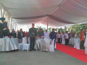Gambar : hari ini Komisi Pemilihan Umum kabupaten Kaur Provinsi Bengkulu menyambut kedatangan kirab pemilu tahun 2024 mendatang, ().