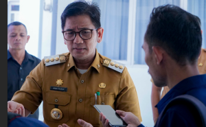 Penjabat Bupati Buton Tengah, Andi Muhammad Yusuf saat diwawancarai sejumlah awak media beberapa waktu lalu. Foto. Dinas Kominfo Buteng