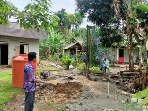Pembangunan Sumur Bor desa Pasar Baru kecamatan Nasal.