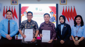 Pemerintah Kabupaten Buton Tengah bersepakat menjalin kerja sama dengan Kejaksaan Negeri Buton dalam hal penanganan perkara di bidang perdata dan tata usaha negara. Foto : Diskominfo Buton Tengah
