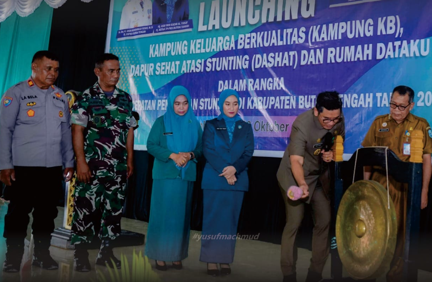 Forkopimda Buteng saat Launching Kampung KB, Dahsat dan Rumah Dataku. Foto Diskominfo Buteng.