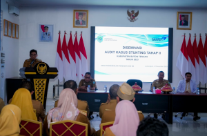 Penjabat Bupati Buton Tengah, Andi Muhammad Yusuf saat membawakan sambutanya. Foto : IST