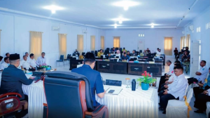 Suasana Rapat Paripurna Raperda APBD Kabupaten Buton Tengah Tahun 2024 . Foto. Diskominfo Buteng