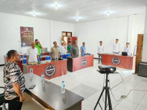 Tampak Rapat KoordinasiValidasi Rencangan Surat Suara Calon Anggota DPRD, Oleh KPU Bolmut