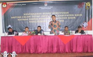 KPUD Kaur, Menyerahkan DCT kepada Parpol.