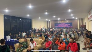 Ratusan warga Boltim antusias Nonton Bareng (Nobar) pertandingan semifinal Piala Asian Cup U-23 antara Timnas Indonesia U-23 vs Timnas Uzbekistan U-23 yang digelar oleh Polres Boltim