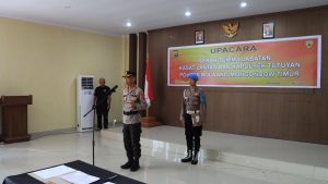 Kapolres Boltim Pimpin Sertijab Kasat Lantas dan Kapolsek Tutuyan