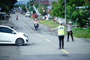 Wujudkan Kehadiran Polisi di Tengah Masyarakat, Polres Boltim Gelar Strong Point