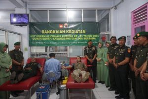 Sambut HUT Korem 071/Wijaya Kusuma, Kodim 0736/Batang Gelar Donor Darah