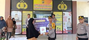 Sambut Hari Lalu Lintas Bhayangkara ke-69, Satlantas Polres Boltim Gelar Baksos