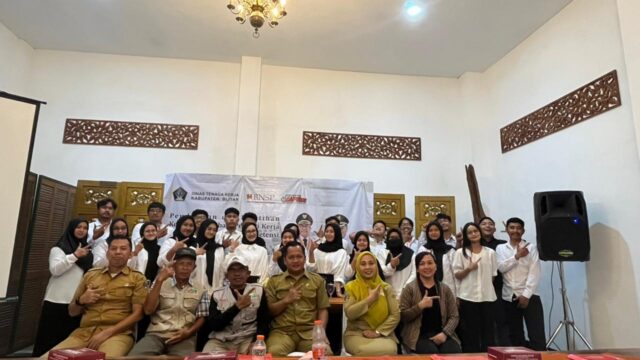 Melalui DBHCHT, Disnaker Kabupaten Blitar Adakan Pembukaan Pendidikan dan Pelatihan Keterampilan bagi Pencari Kerja
