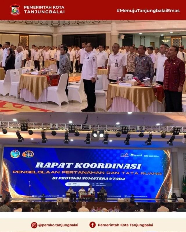 Wakil Wali Kota Tanjungbalai Hadiri Rakor Pertanahan Bersama Menteri ATR/BPN di Medan