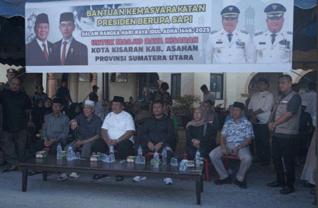Bupati Asahan Serahkan Hewan Kurban Presiden Prabowo Subianto ke Masjid Raya Kisaran