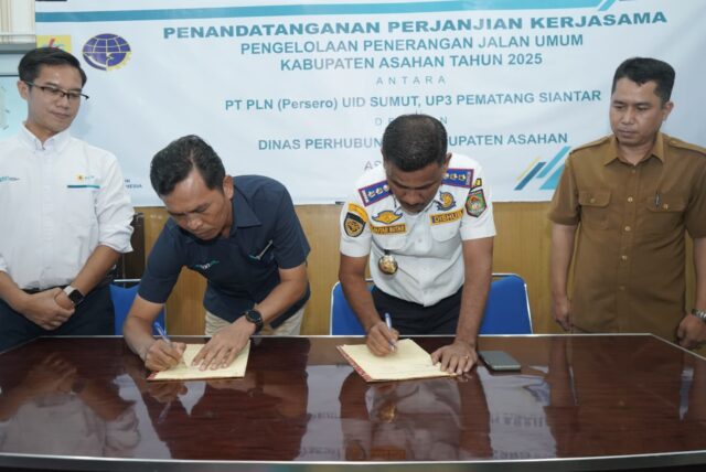 Tingkatkan Kualitas Pelayanan, Dishub Asahan dan PT. PLN Lakukan Kerjasama Pengelolaan PJU