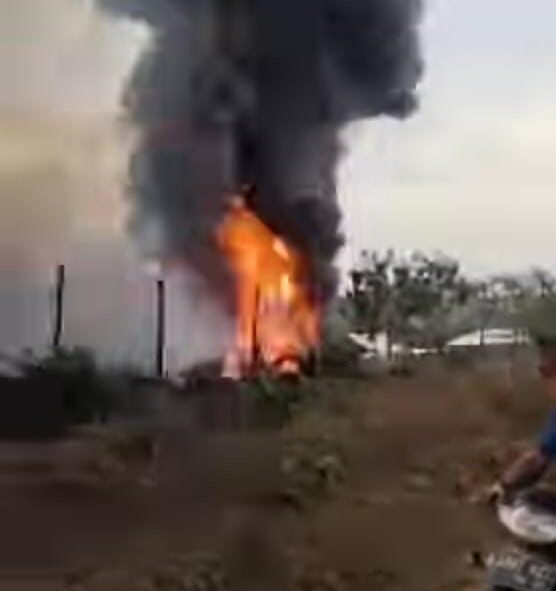 Kebakaran Kembali Landa Tempat Penyulingan Minyak Ilegal di Dusun Cawang, Kecamatan Keluang