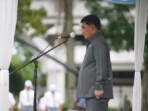 Gubernur Sulawesi Utara Yulius Selvanus Komaling memimpin upacara peringatan Hari Sumpah Pemuda ke-97 di halaman Kantor Gubernur Sulawesi Utara, Selasa, 28 Oktober 2025. Foto: Humas Pemprov Sulut