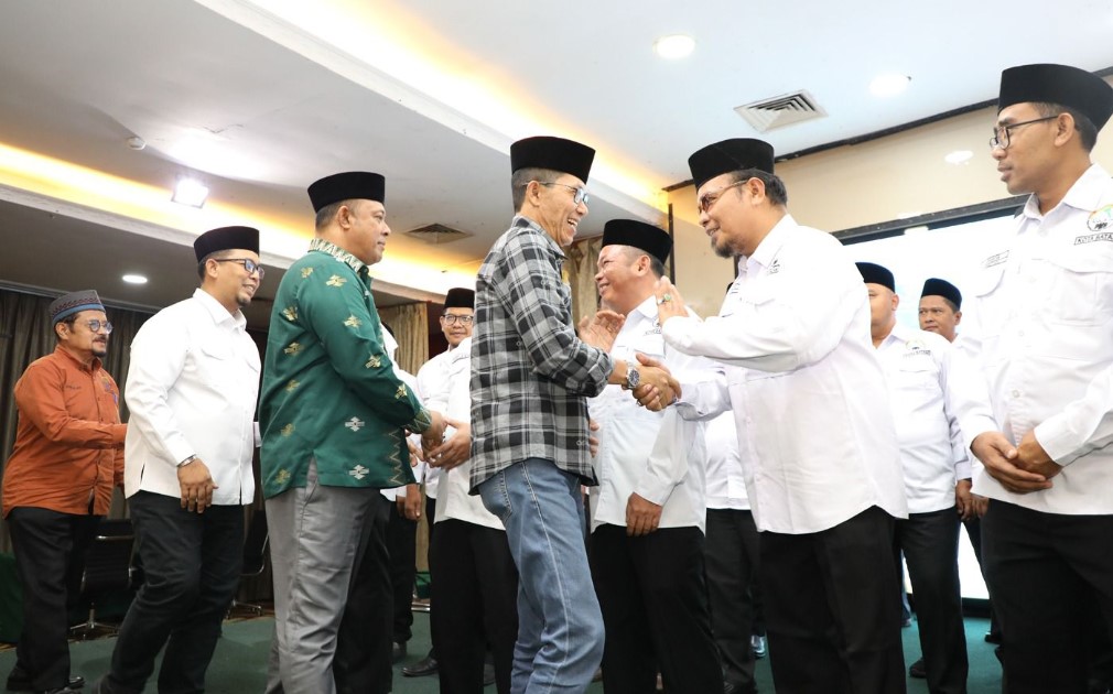Wali Kota Batam Amsakar Achmad hadiri Pelantikan dan Rapat Kerja Pengurus Persatuan Mubalig Batam (PMB) periode 2025–2039 di Hotel Golden View, Bengkong, Sabtu (1 November 2025). Foto: Dokumentasi Humas Pemko Batam