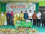 Guru RA dan pengurus IGRA Kabupaten Asahan merayakan Milad ke-23 dengan penuh semangat kekeluargaan di halaman Kantor Kemenag Asahan, Rabu, 29 Oktober 2025. (Foto: Don/IKN)